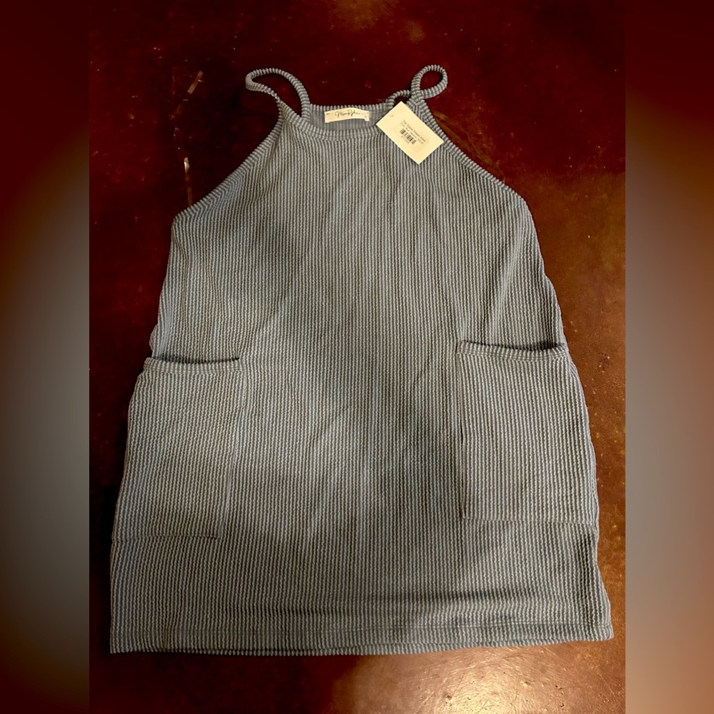 Grayish blue casual dress